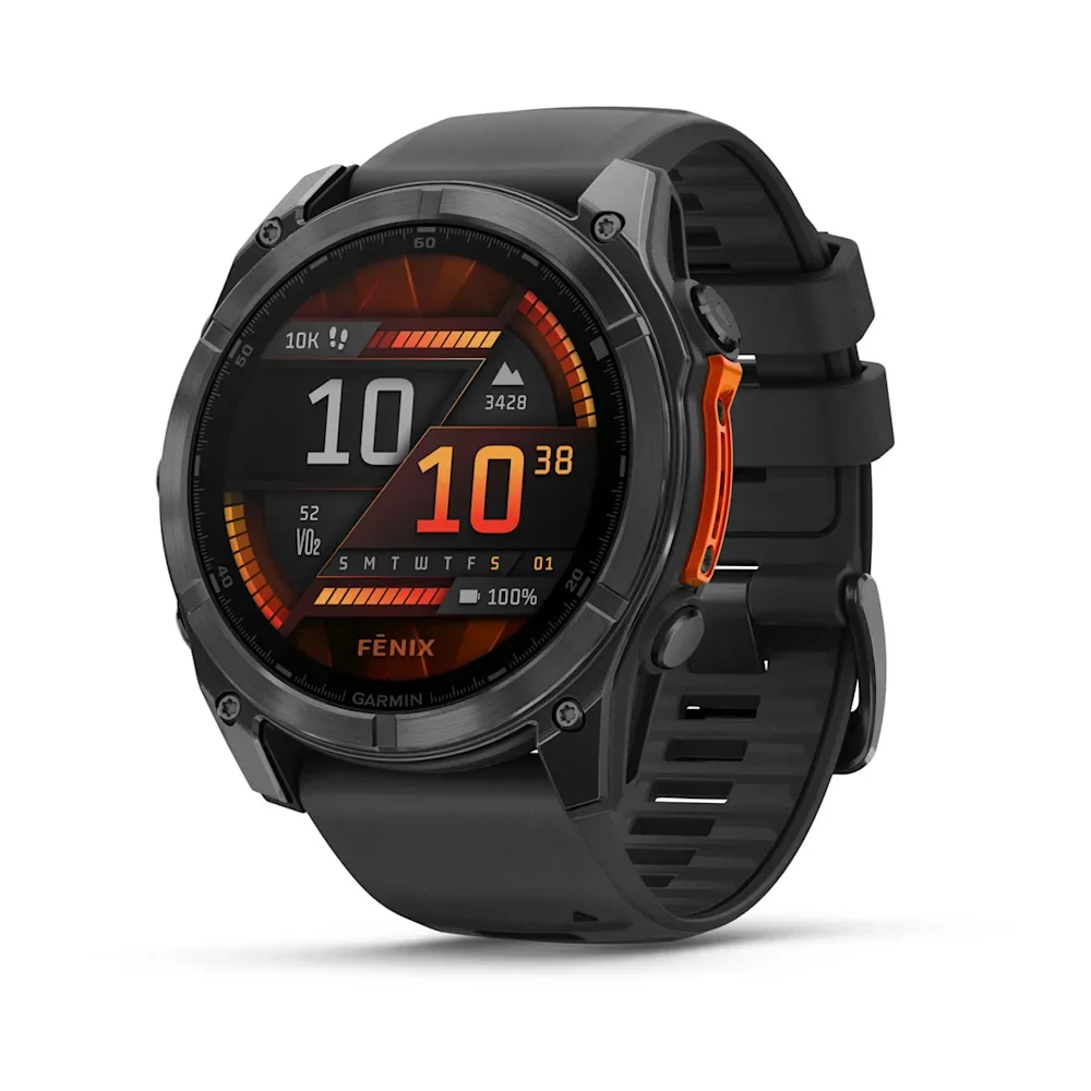 Garmin fenix 8 - 51mm, AMOLED Slate Gri, Siyah Silikon Kayışlı 010-02905-00